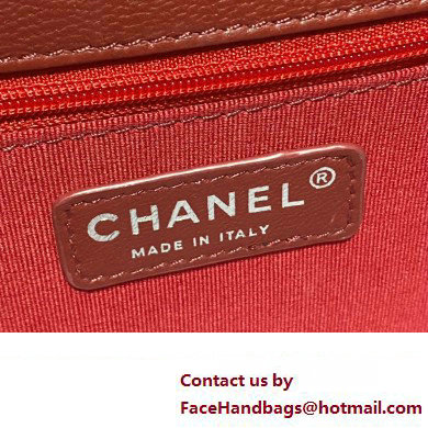 Chanel Velvet  &  Silver-Tone Metal Mini Flap Bag RED AS4051 2023